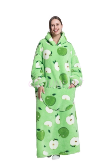 Picture of New Design Adult 1.4m Extra-Long Hooded Blanket Hoodie - Apple