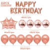 Picture of 25pcs Balloons Set with Happy Birthday Banner - Pink / Silver / Blue / Black / Rose Gold