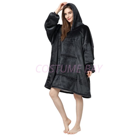 Picture of Sweatshirt Hoodie Blanket - Black