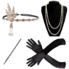 Picture of 1920s Flapper Charleston Costume 4pcs Accessories Set