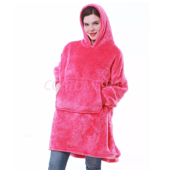 Picture of Sweatshirt Hoodie Blanket - Dark Pink