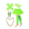 Picture of Womens Neon 80s Tutu Skirt Fancy Dress 6pcs Accessories Set 