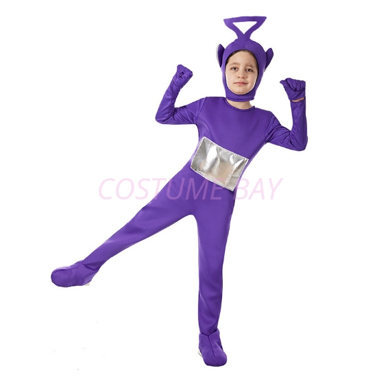 Picture of Kids Teletubbies Jumpsuit Fancy Dress Up - Tinky Winky