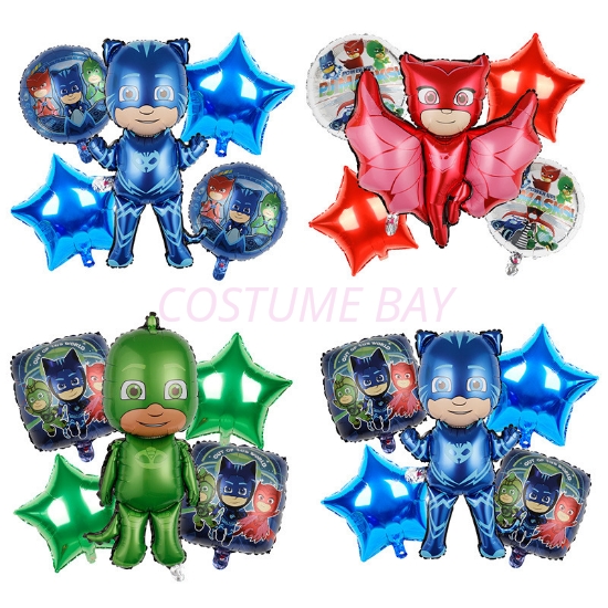 Picture of 5pcs PJ Masks Foil balloons - Blue / Green / Red