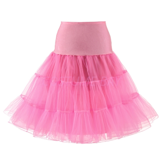 Picture of Retro Rockabilly Petticoat Tutu Costume Underskirt -Pink