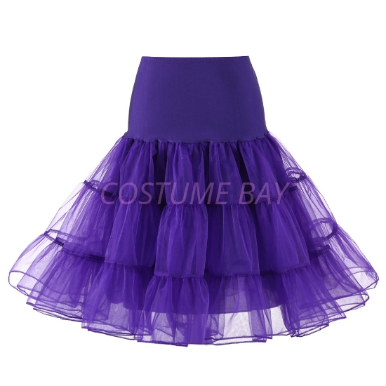 Picture of Retro Rockabilly Petticoat Tutu Costume Underskirt - Purple