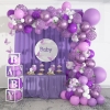 Picture of 145pcs Purple Balloons Garland Arch Kit Set 