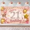 Picture of Pink Series Birthday Backdrop Banner 110*180CM