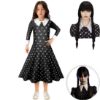 Picture of Girls Wednesday Addams Family Cosplay Dress Up Costume