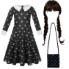 Picture of Girls Wednesday Addams Family Cosplay Dress Up Costume