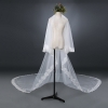 Picture of One-tier Classic Wedding Ivory Veil Cathedral Veil with Lace Solid 3m Tulle