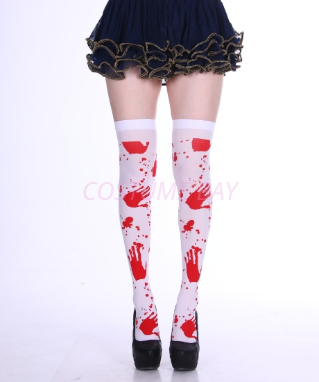 Picture of Christmas Halloween Bloody Handprint Stained Stocking