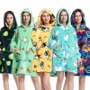 Picture of New Design Animal Fruit Print Hooded Blanket Hoodie - Lama