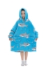 Picture of New Design Kids Animal Fruit Print Hooded Blanket Hoodie  - Dinosaur