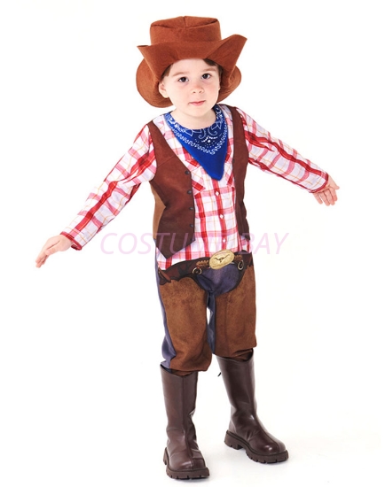 Picture of Cowboy Boys  Western Bull Vest Jumpsuit