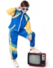 Picture of Kids 80s Retro Hip Hop Disco Hippie Modern Jazz Performance Costume - Pink