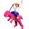 Picture of Fan Operated Rose Pink Inflatable Dinosaur Costume Suit for Kids & Adults