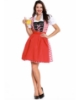 Picture of Ladies Oktoberfest Bavarian Beer Maid  Costume with Red Apron