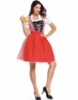 Picture of Ladies Oktoberfest Bavarian Beer Maid  Costume with Red Apron