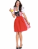 Picture of Ladies Oktoberfest Bavarian Beer Maid  Costume with Red Apron