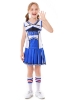 Picture of Girls Cheerleader Costume with Pom Poms