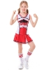 Picture of Girls Cheerleader Costume with Pom Poms