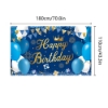 Picture of Blue Happy Birthday Backdrop Banner 180*110CM