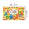 Picture of Zoo Animal Happy Birthday Backdrop Banner 180*110CM