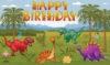 Picture of Dinasour Happy Birthday Backdrop Banner 180*110CM