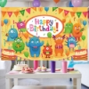 Picture of Pink Happy Birthday Backdrop Banner