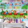 Picture of Pink Happy Birthday Backdrop Banner