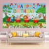 Picture of Pink Happy Birthday Backdrop Banner