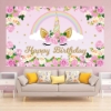 Picture of Unicorn Happy Birthday Backdrop Banner 180*110CM