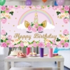 Picture of Unicorn Happy Birthday Backdrop Banner 180*110CM