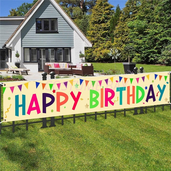 Picture of Extra Large Happy Birthday Backdrop Banner 50*300CM