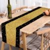 Picture of Gold & Black Happy Birthday Decoration Table Runner 180*35CM