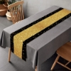 Picture of Gold & Black Happy Birthday Decoration Table Runner 180*35CM