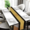 Picture of Gold & Black Happy Birthday Decoration Table Runner 180*35CM