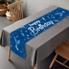 Picture of Blue Happy Birthday Decoration Table Runner 180*35CM