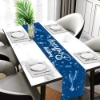 Picture of Blue Happy Birthday Decoration Table Runner 180*35CM