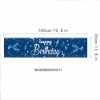 Picture of Blue Happy Birthday Decoration Table Runner 180*35CM