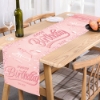 Picture of Pink Happy Birthday Decoration Table Runner 180*35CM