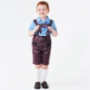 Picture of Boys Lederhosen, Red Shirt, and Socks Oktoberfest Set for Book Week