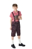 Picture of Boys Lederhosen, Red Shirt, and Socks Oktoberfest Set for Book Week