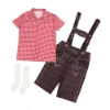 Picture of Boys Lederhosen, Red Shirt, and Socks Oktoberfest Set for Book Week