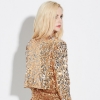 Picture of Womens Black Sequin Cropped Jacket