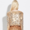 Picture of Womens Black Sequin Cropped Jacket