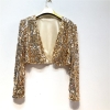 Picture of Womens Black Sequin Cropped Jacket