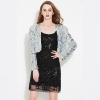 Picture of Womens Black Sequin Cropped Jacket