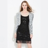 Picture of Womens Black Sequin Cropped Jacket